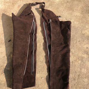 Suede chaps